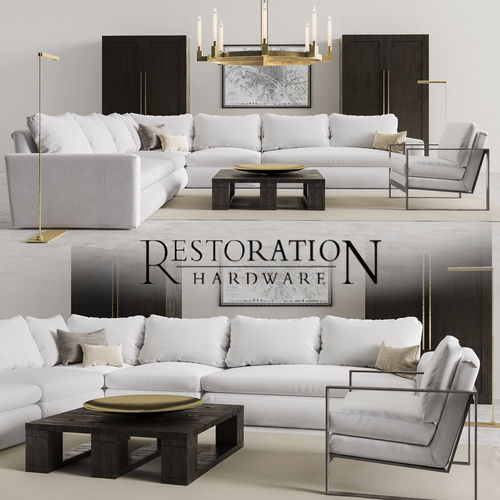 Restoration Hardware Set 2 3D model