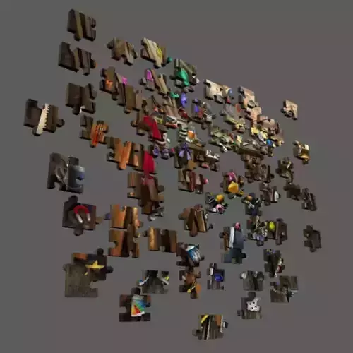 Puzzle 1 Low-poly 3D model