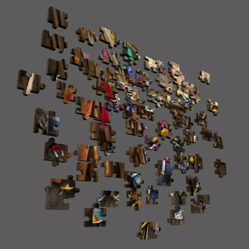 Puzzle 1 Low-poly 3D model