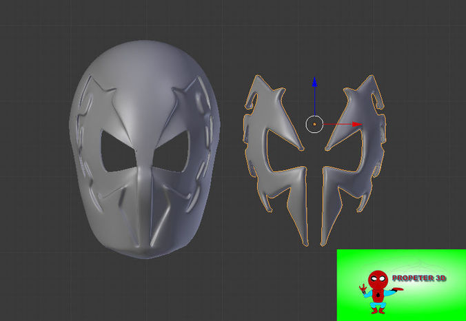 Faceshell Spider-Man 2099 plus lenses kit 3D print model