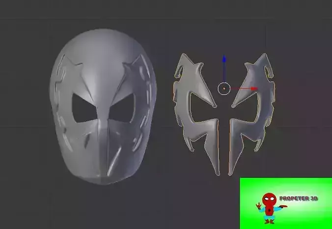 Faceshell Spider-Man 2099 plus lenses kit 3D print model