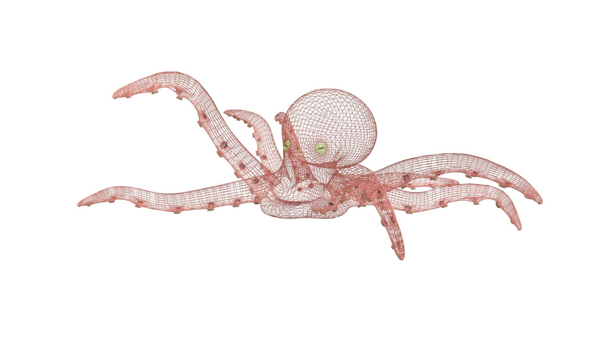 Octopus Rigged 3D model_8