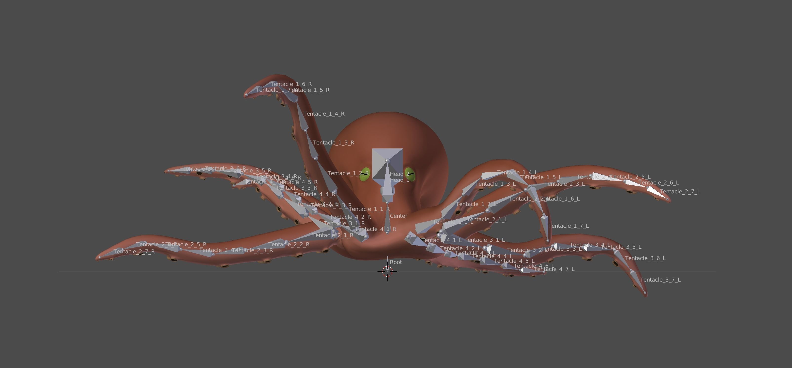 Octopus Rigged 3D model_9