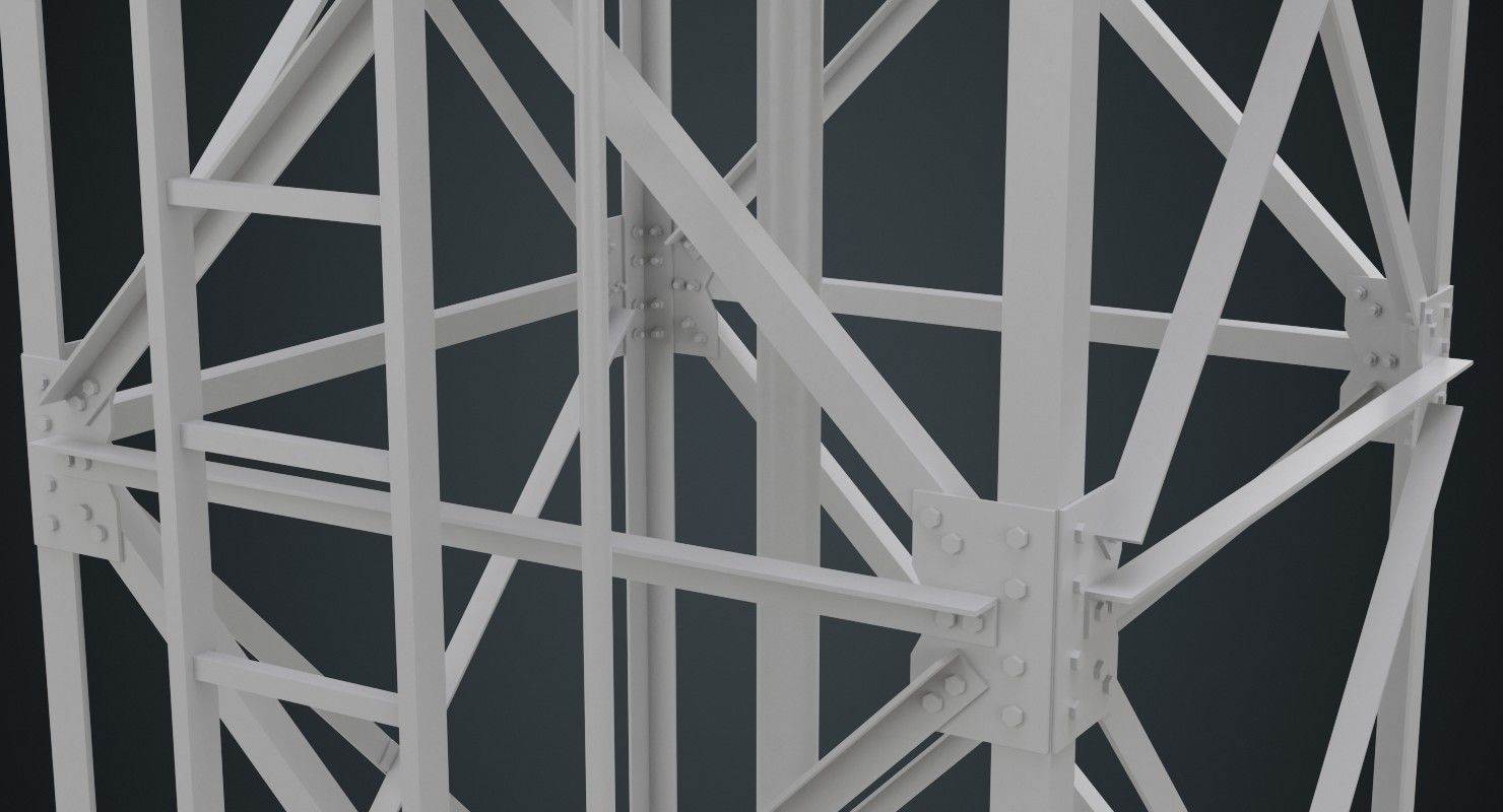 Water Tank 1A Low-poly 3D model_5