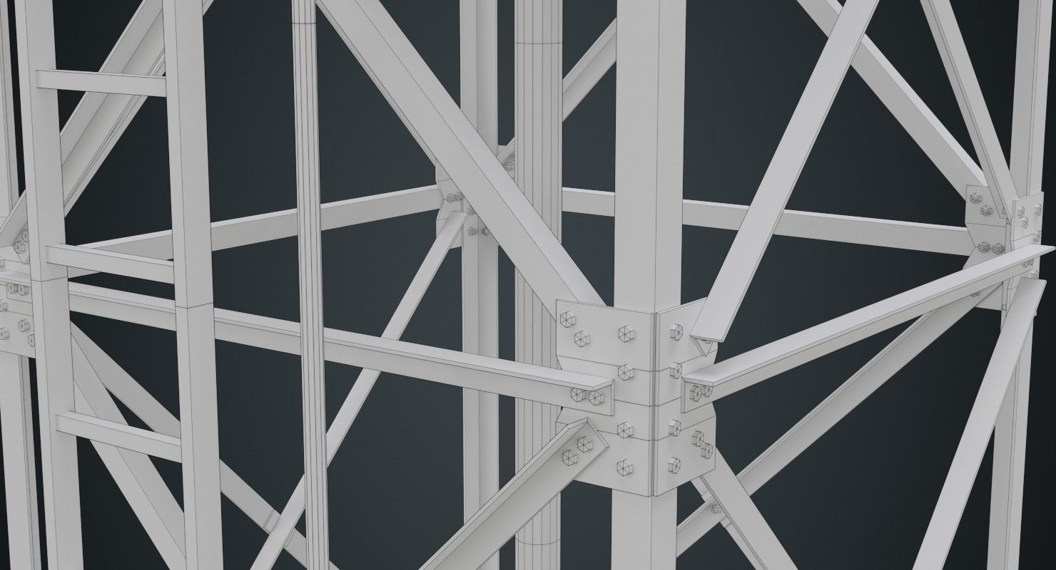 Water Tank 1A Low-poly 3D model_8