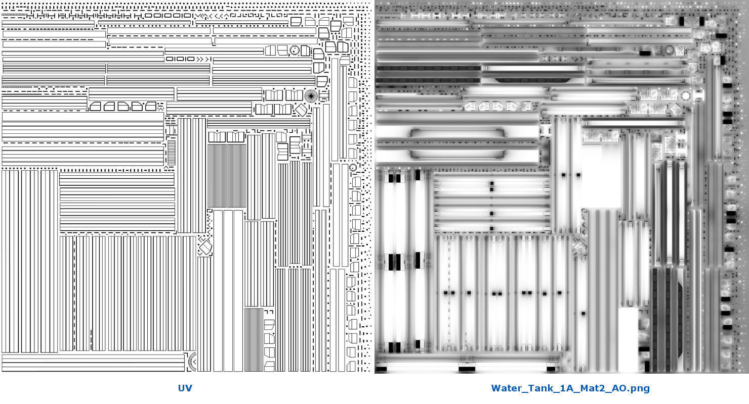 Water Tank 1A Low-poly 3D model_13