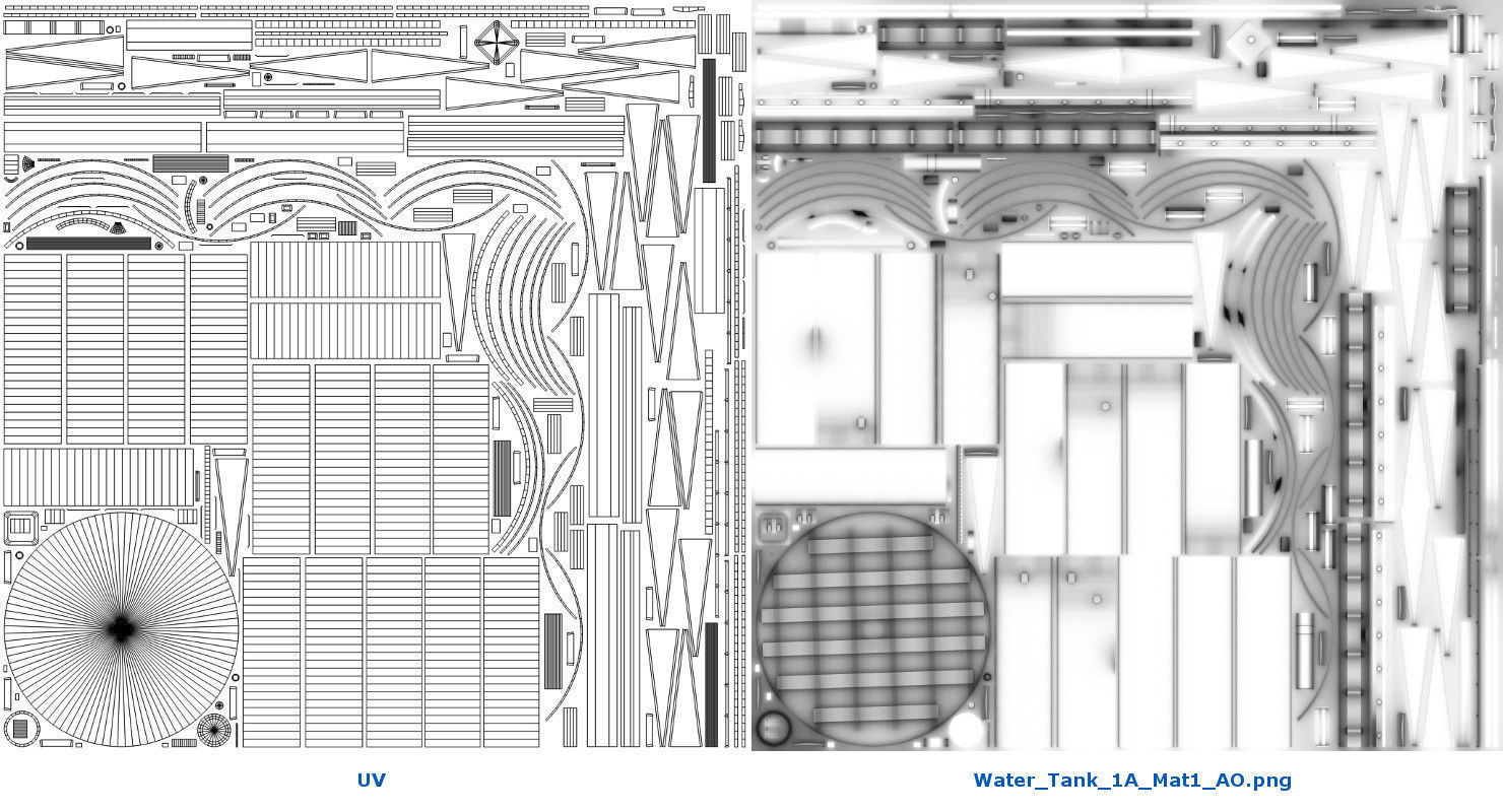 Water Tank 1A Low-poly 3D model_10