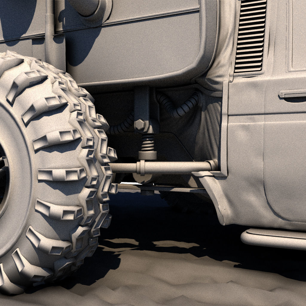 Post Apocalyptic Caravan Truck 3D model_17