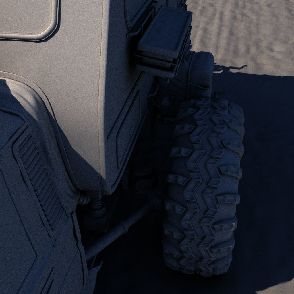 Post Apocalyptic Caravan Truck 3D model_13