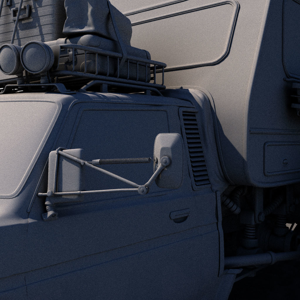 Post Apocalyptic Caravan Truck 3D model_5