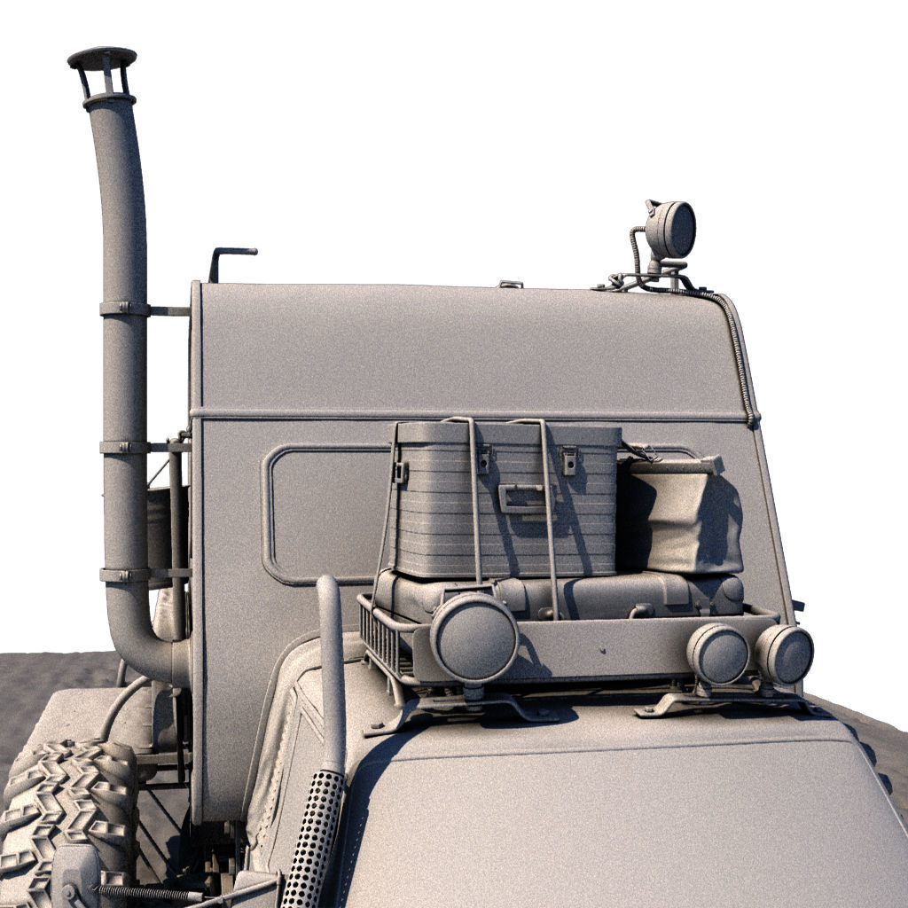Post Apocalyptic Caravan Truck 3D model_15