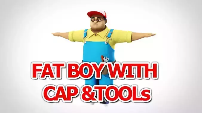 Fat Boy with cap and tools 