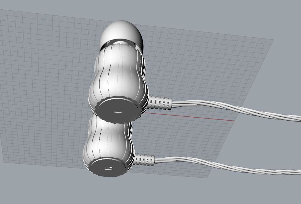 Gourd bluetooth earphone 3D Model 3D print model_11