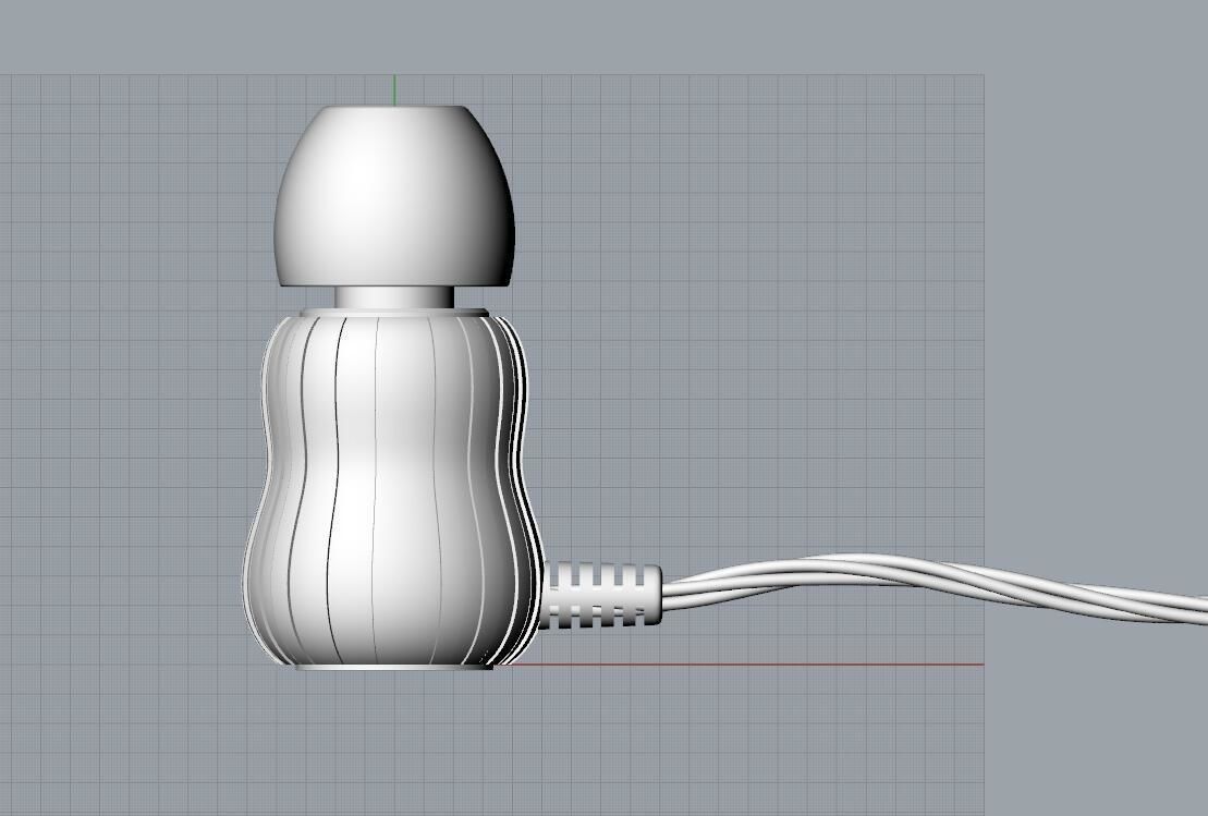 Gourd bluetooth earphone 3D Model 3D print model_10