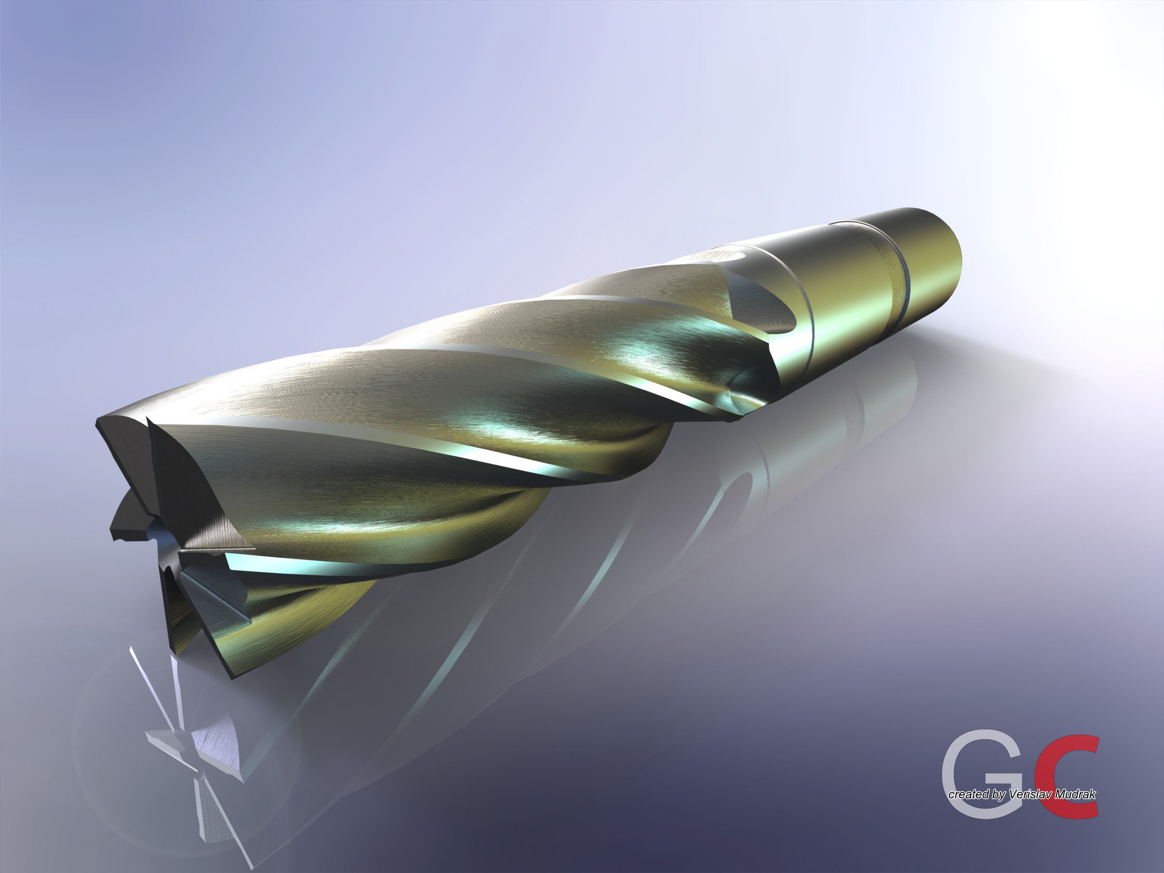 End mill Free 3D model_1