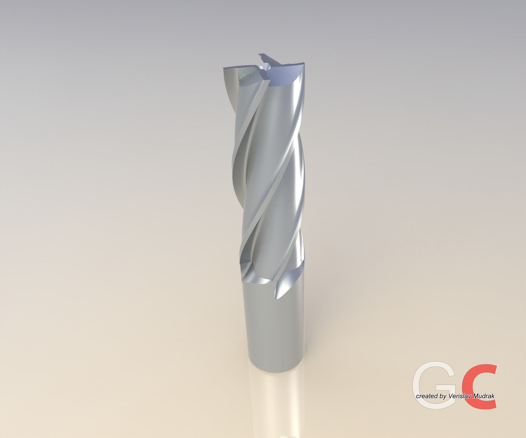 End mill Free 3D model_5