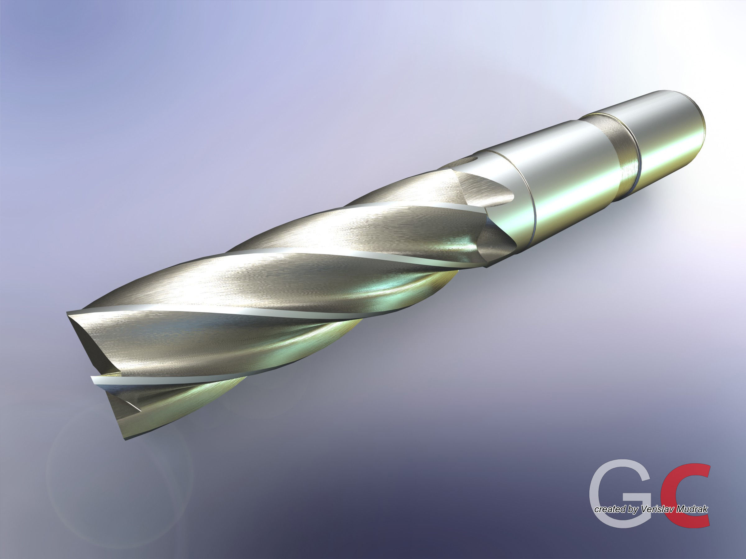 End mill Free 3D model_3