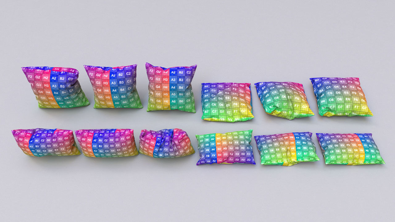 Pillow set of pillows Free 3D model_6