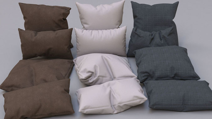 Pillow set of pillows Free 3D model