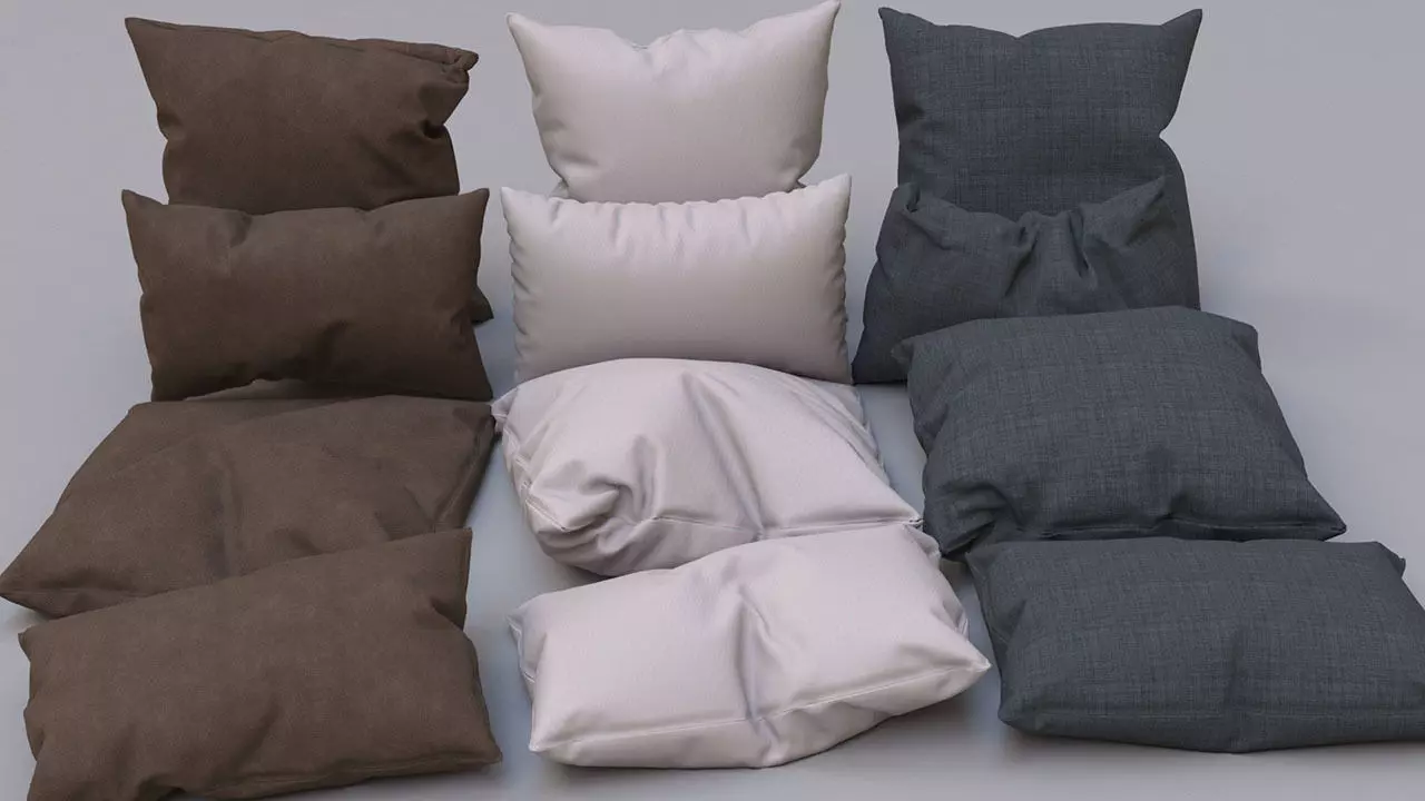 Pillow set of pillows Free 3D model_0