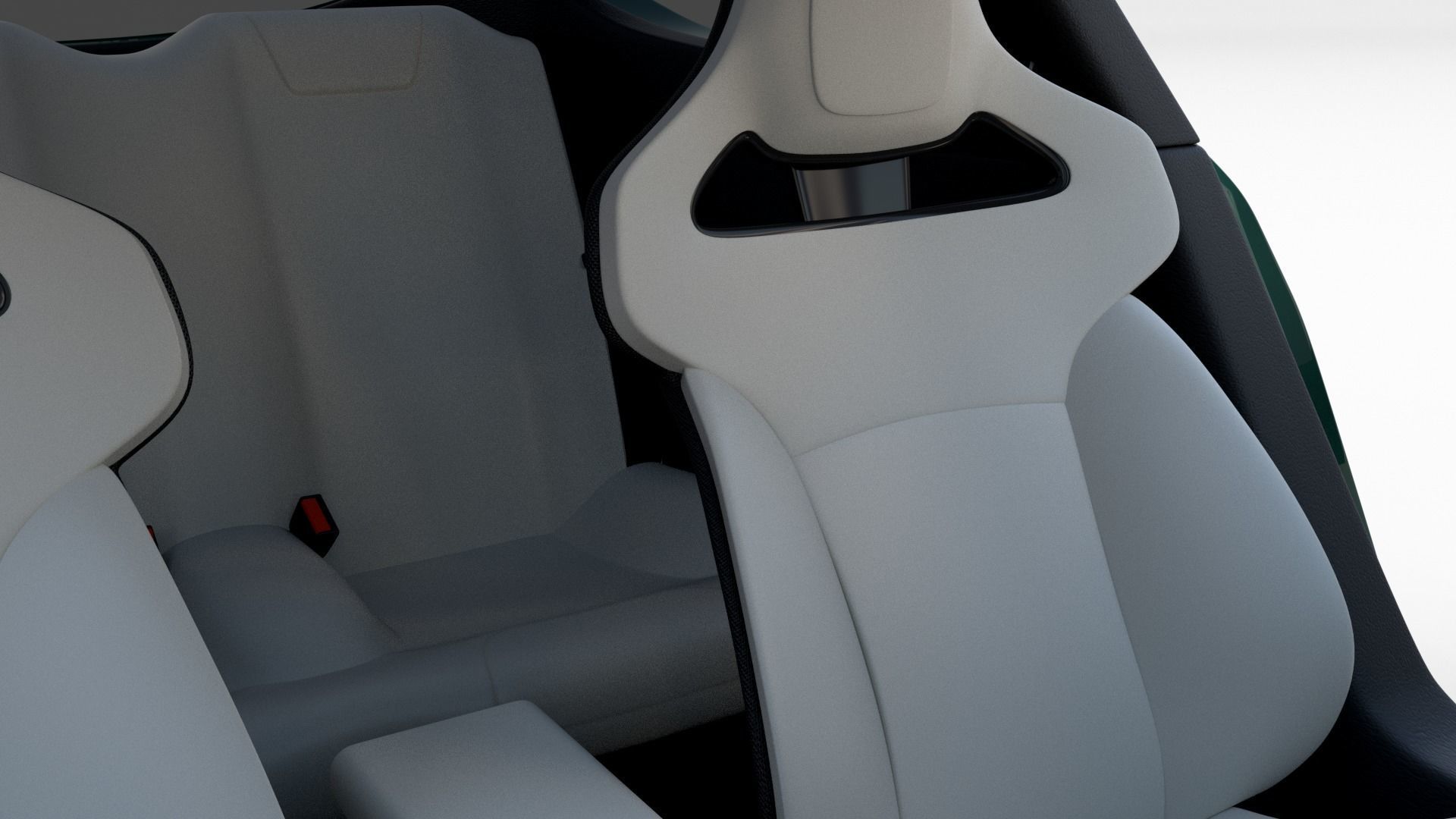 Tesla Roadster Green with Interior 3D model_39