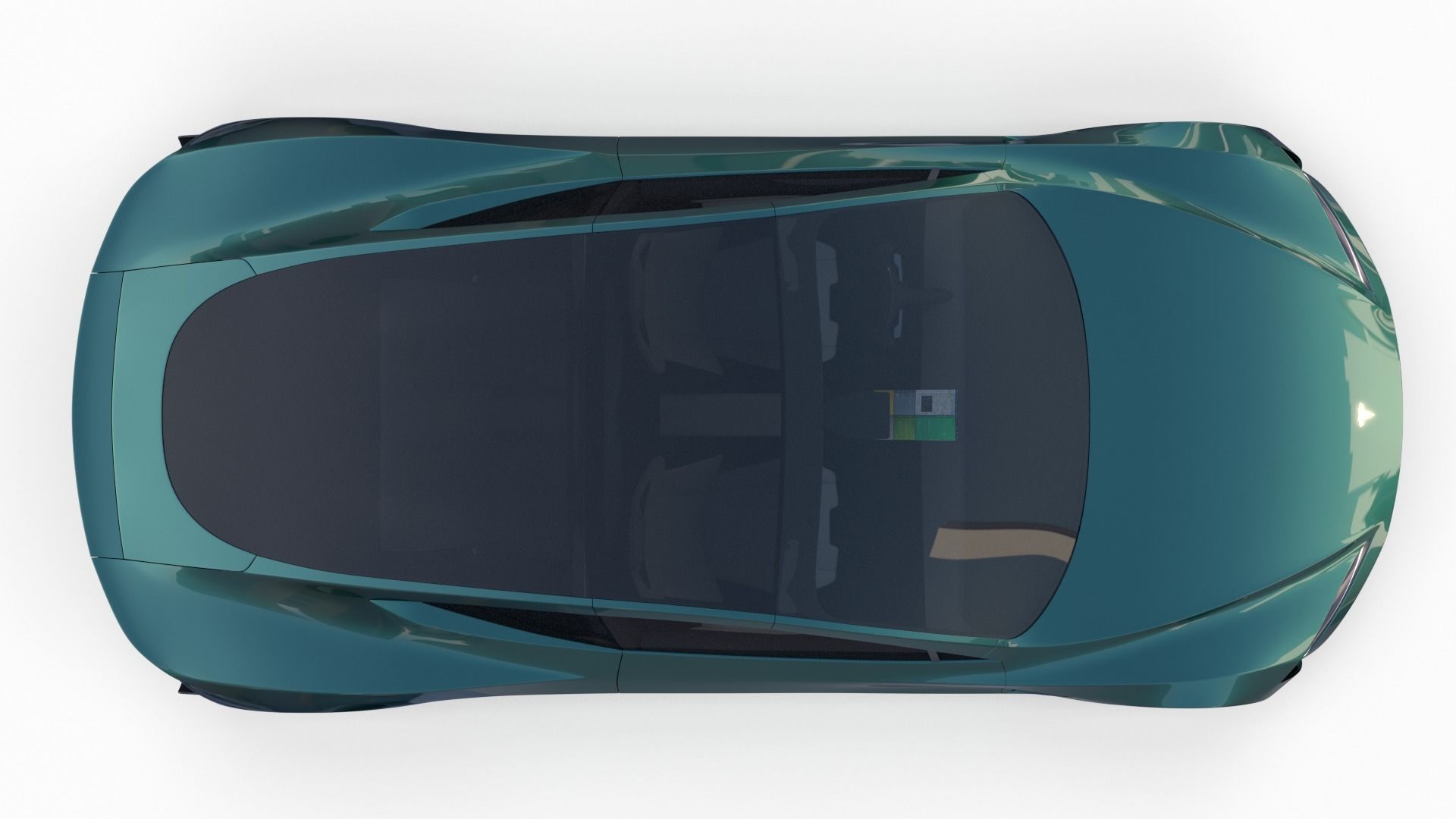 Tesla Roadster Green with Interior 3D model_20