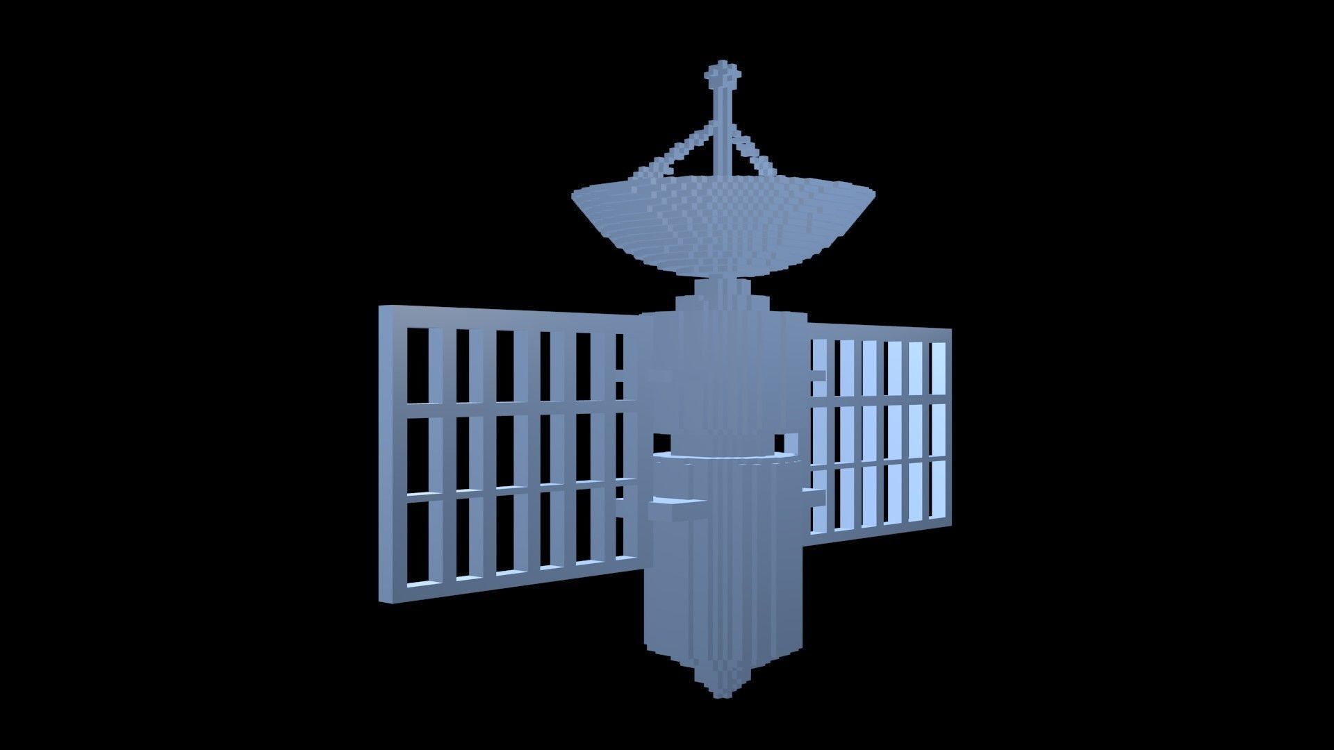 Satellite voxel 3D model_2