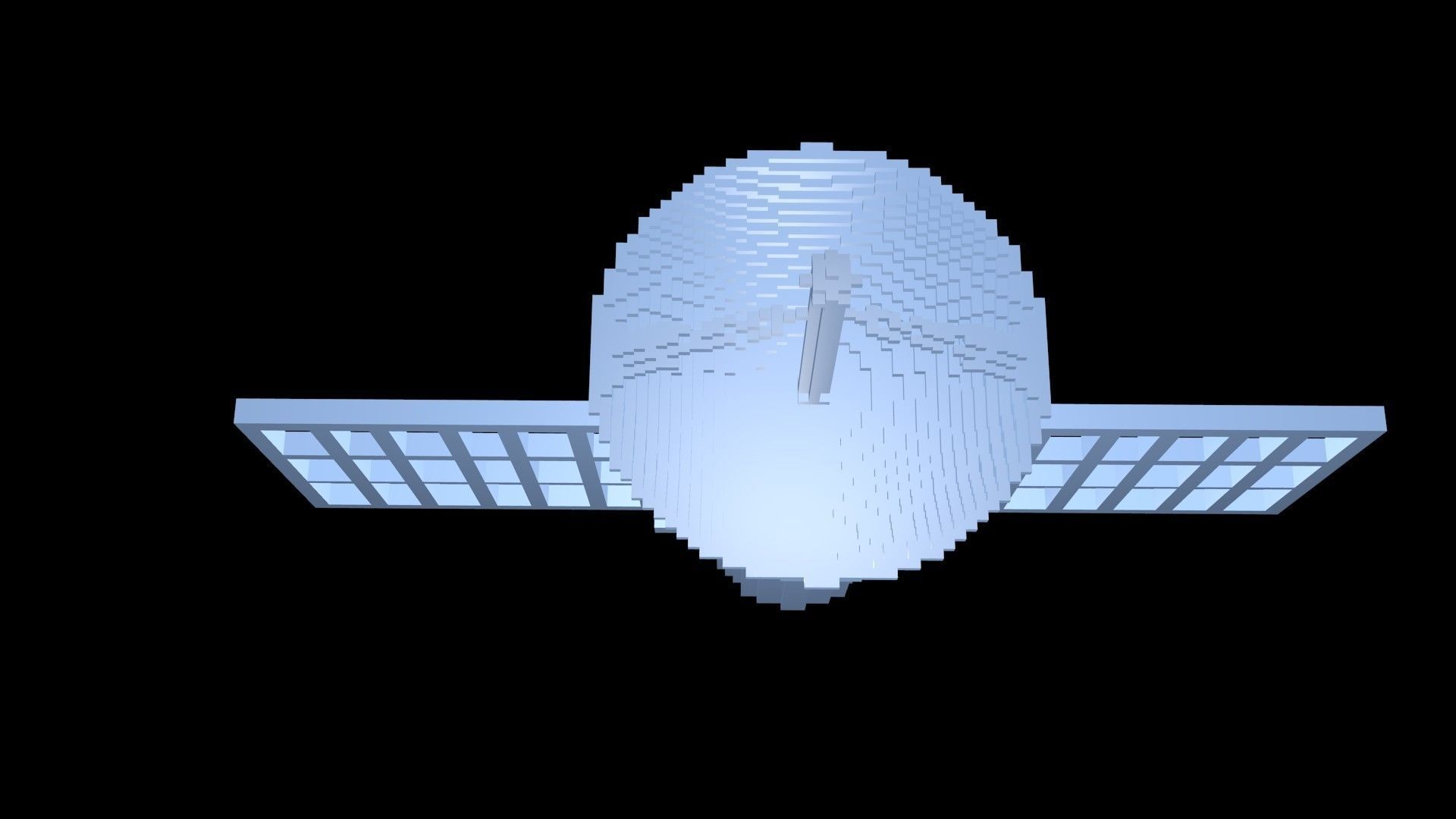 Satellite voxel 3D model_1
