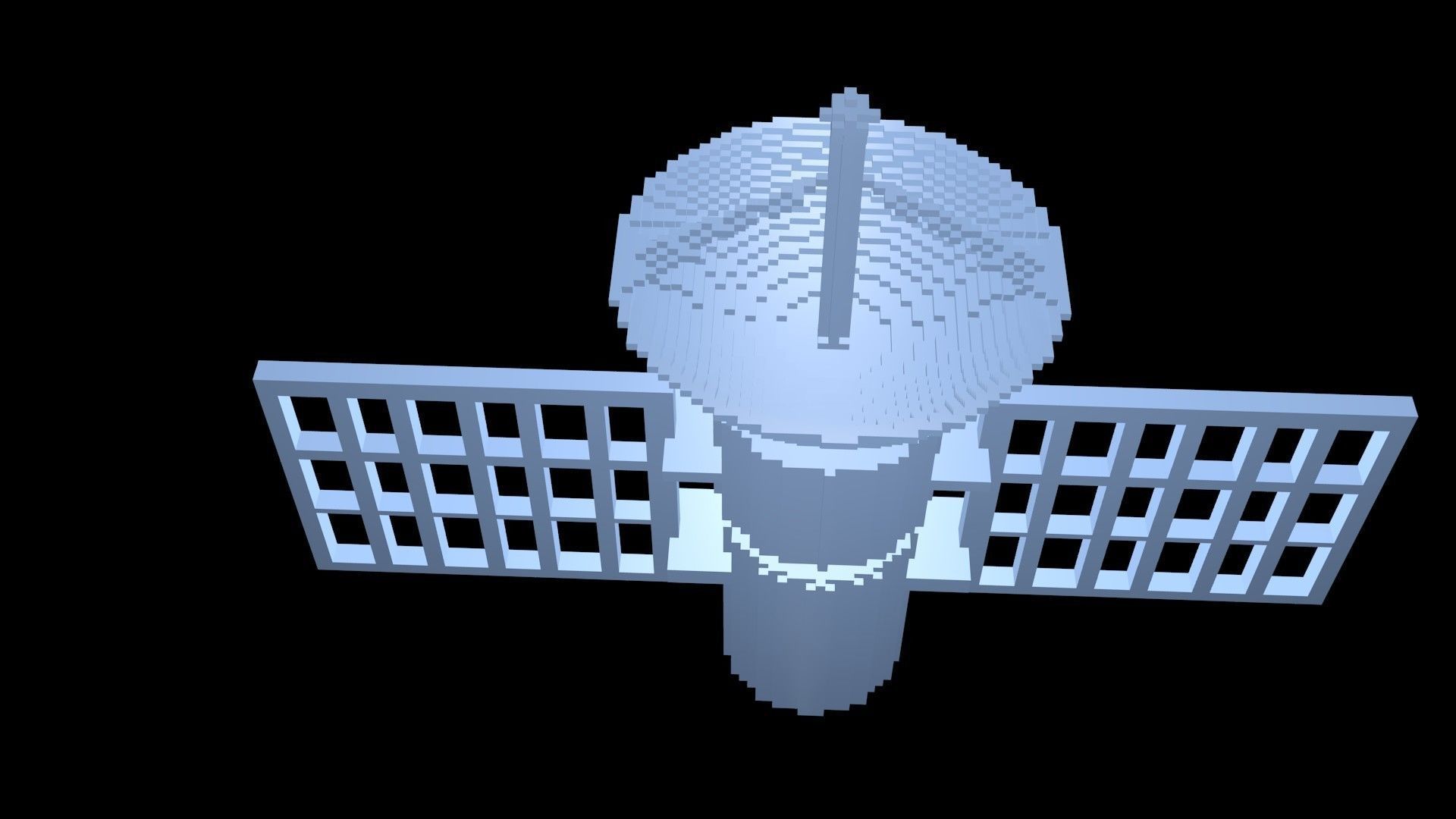 Satellite voxel 3D model_4