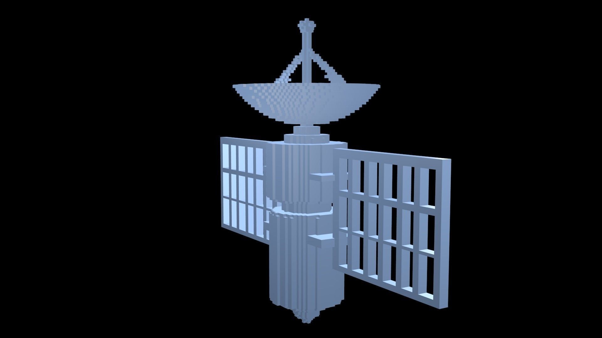 Satellite voxel 3D model_3