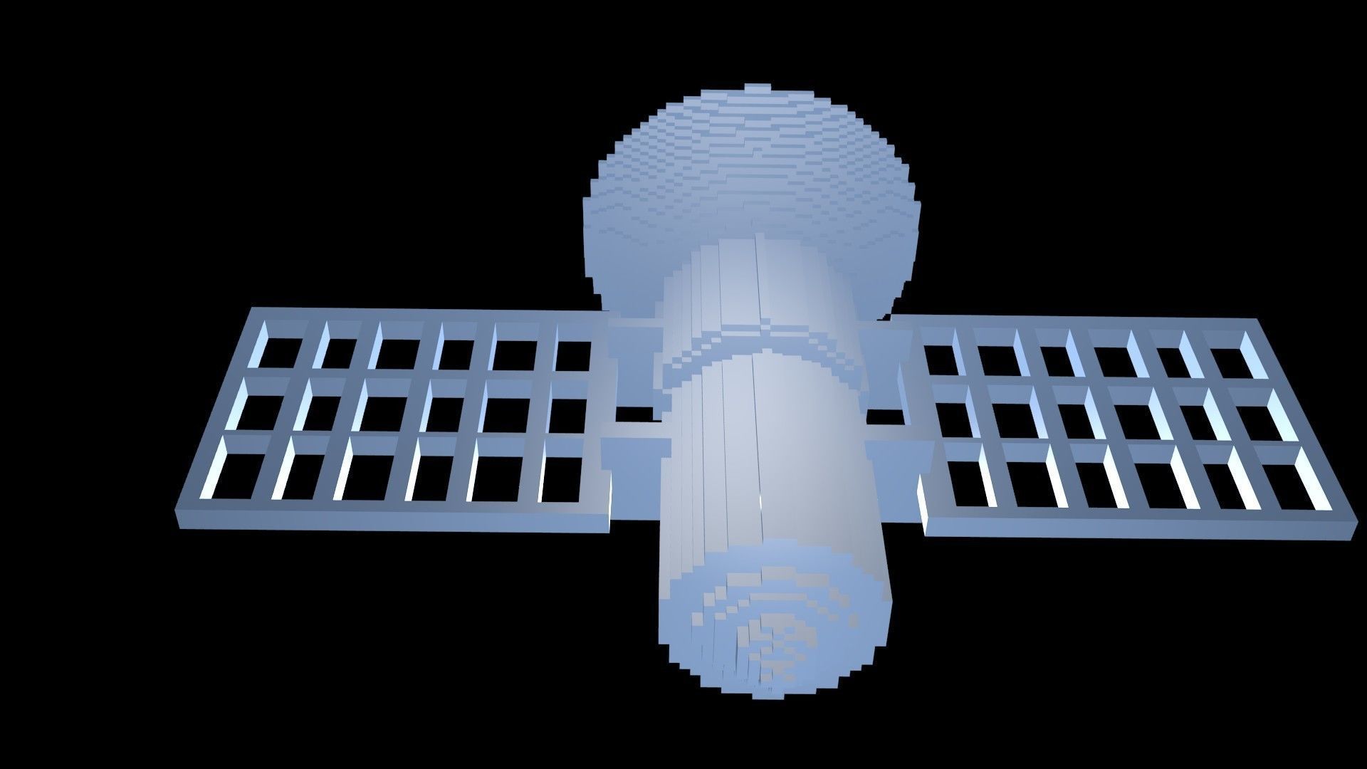 Satellite voxel 3D model_5