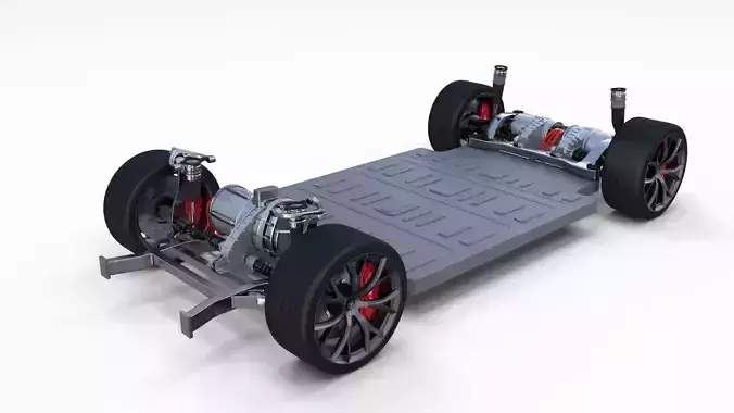 2020  Tesla Roadster 3 Motor Chassis 3D model