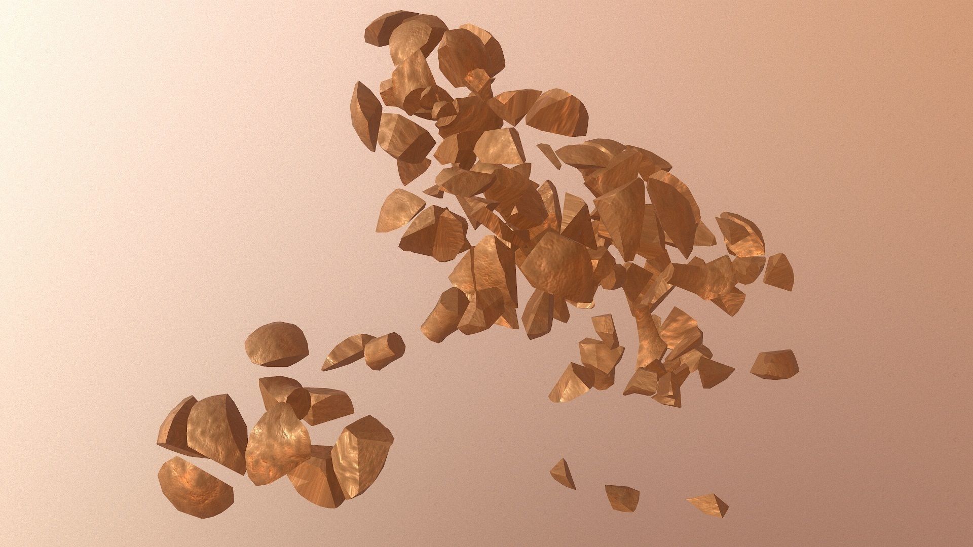 Molecule Exploding Low-poly 3D model_10