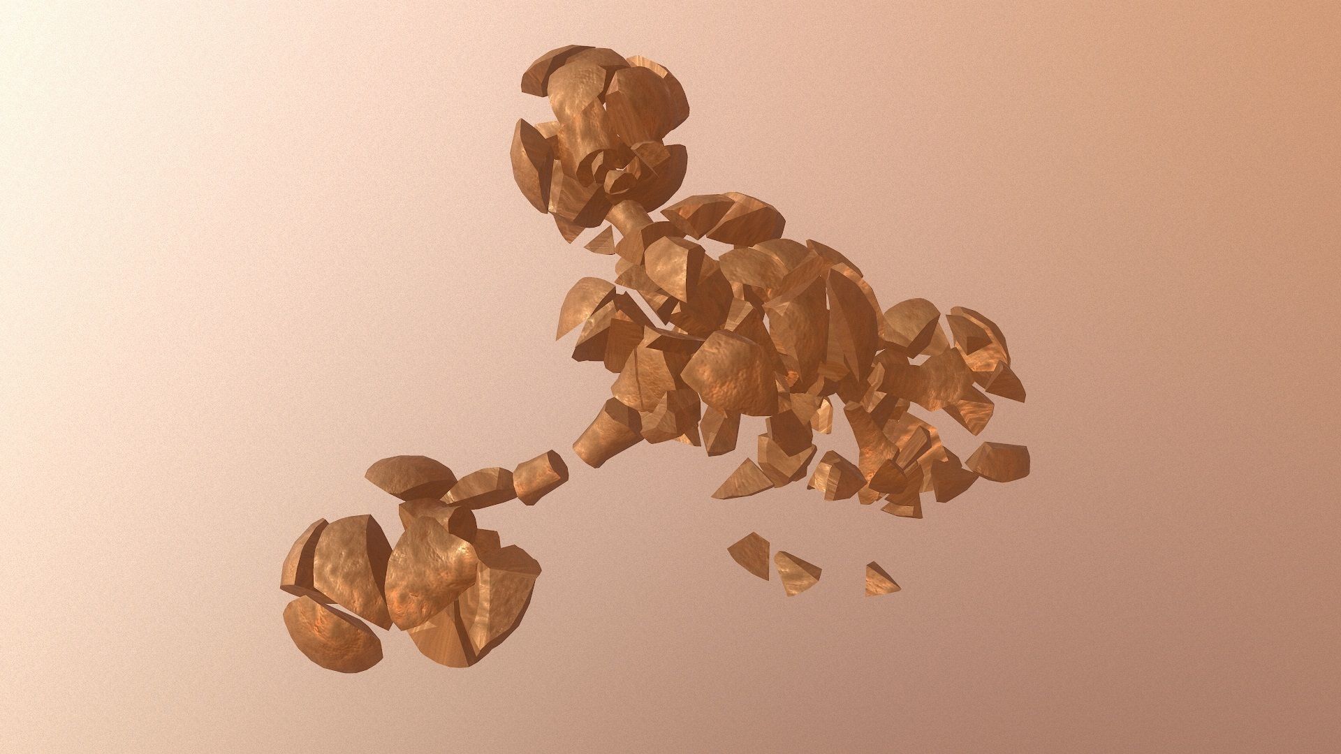Molecule Exploding Low-poly 3D model_8