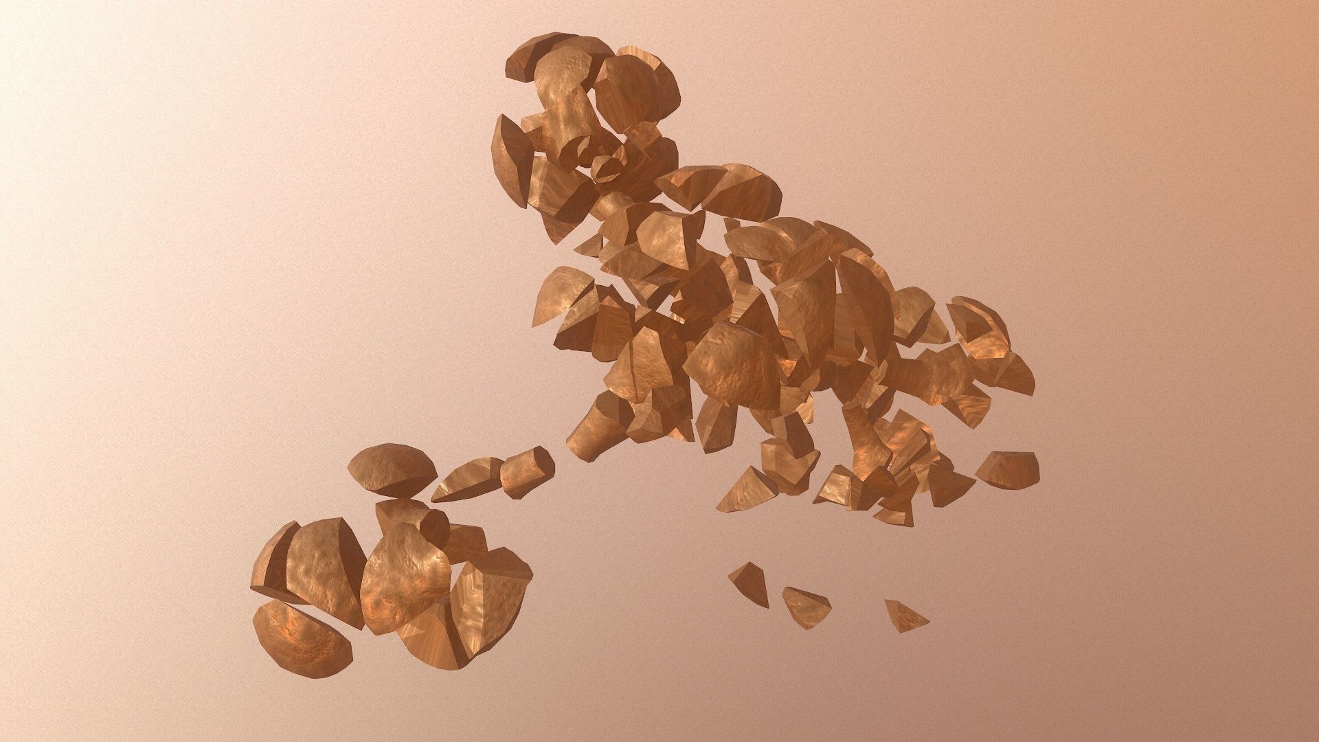Molecule Exploding Low-poly 3D model_9
