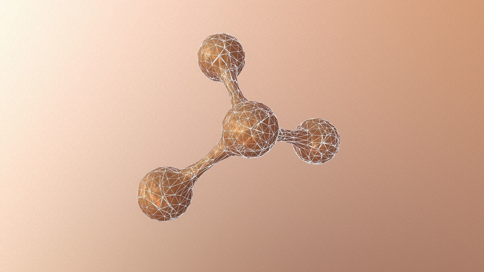 Molecule Exploding Low-poly 3D model_12