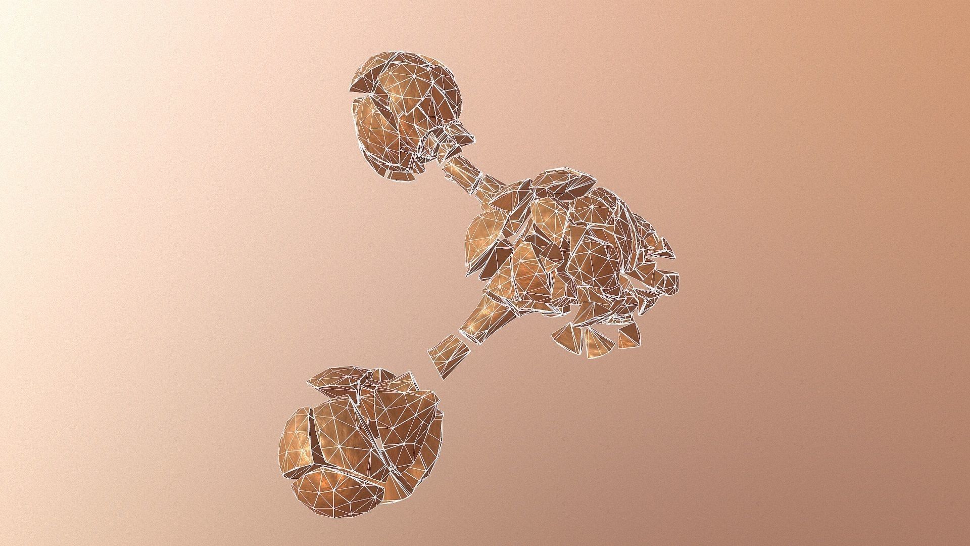 Molecule Exploding Low-poly 3D model_14