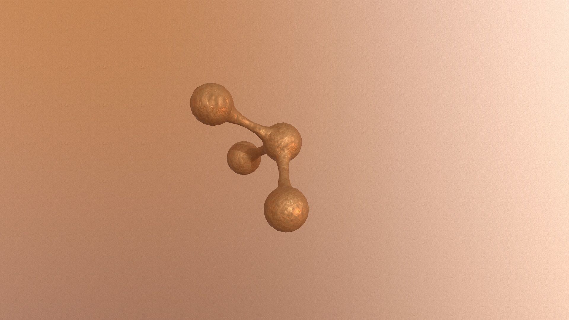 Molecule Exploding Low-poly 3D model_2