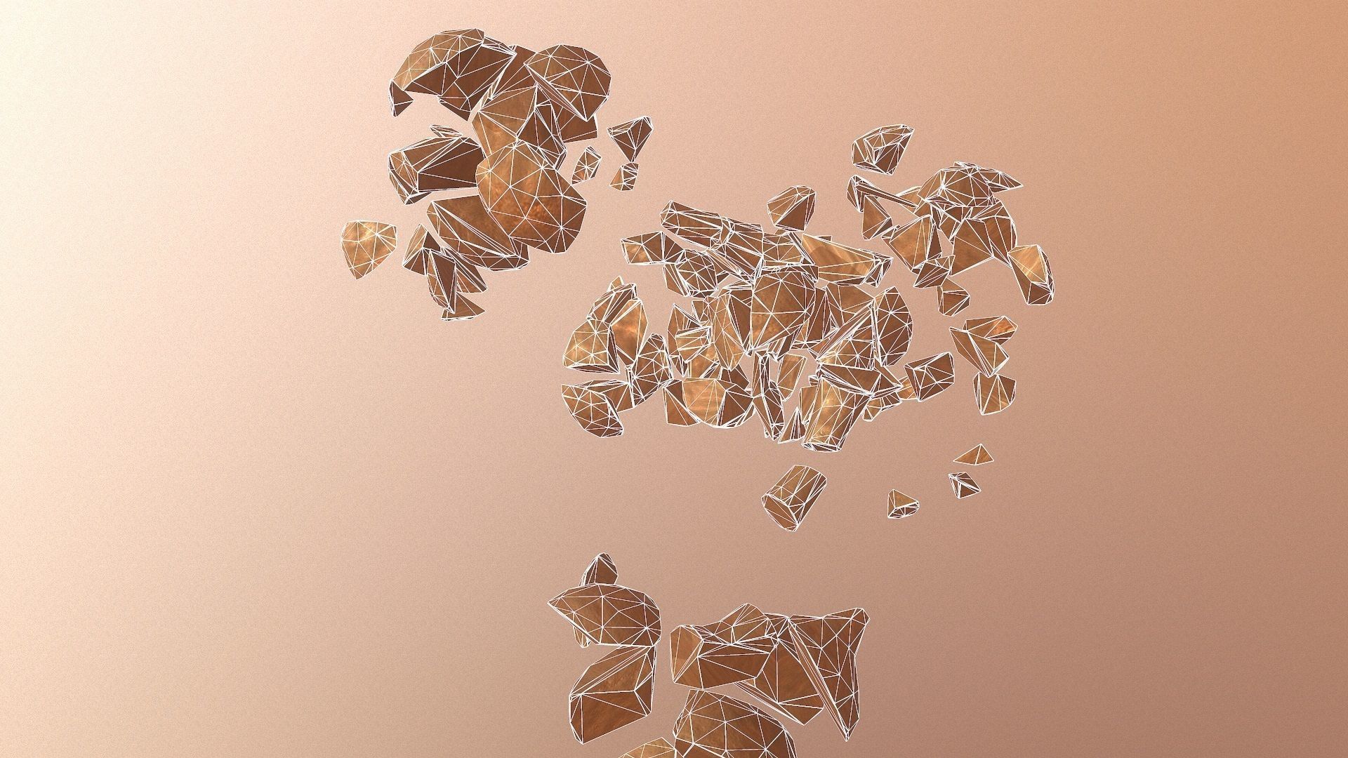 Molecule Exploding Low-poly 3D model_13