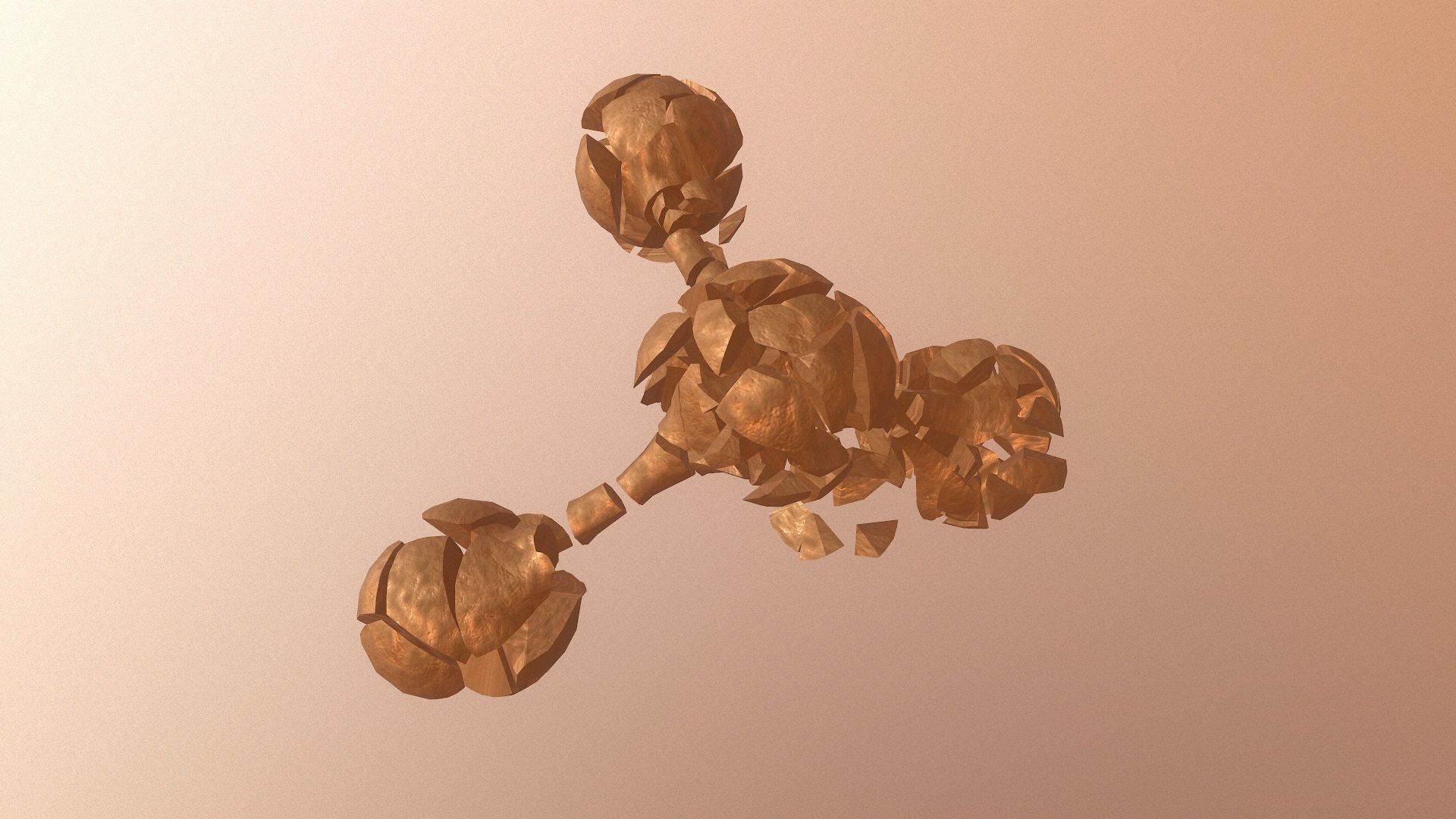 Molecule Exploding Low-poly 3D model_7