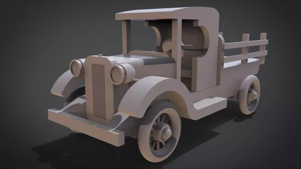 1920s TT Wood Toy Truck 3D print model