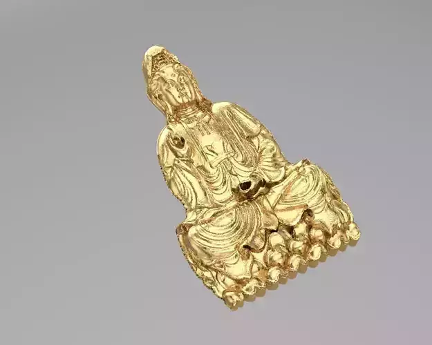Gold GuanYin pendants