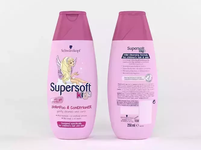Schwarzkopf Supersoft Kids Girls Shampoo 3D model