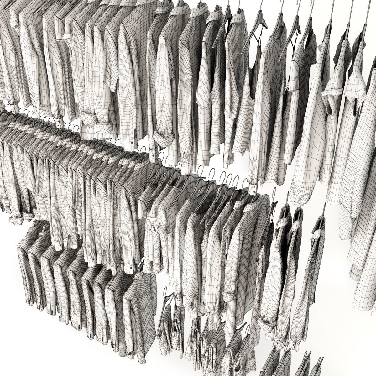 Collection of Clothes  3D model_7