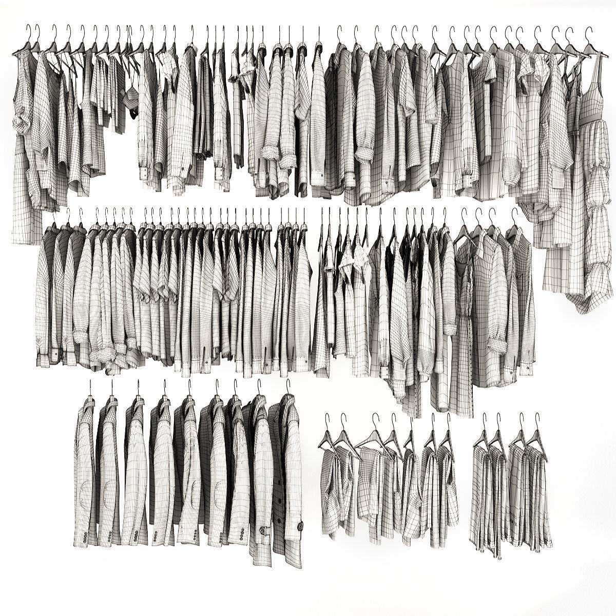 Collection of Clothes  3D model_1