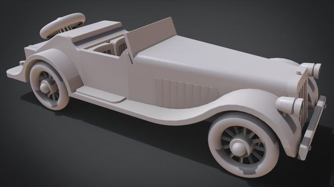 Classic Toy Roadster 3D print model