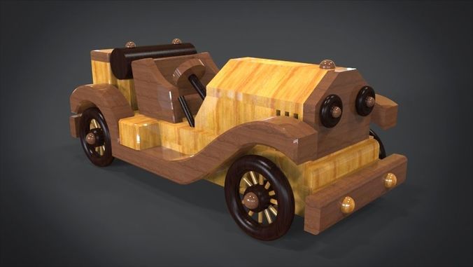 Roaring 20s Toy Sports Car Low-poly 3D model