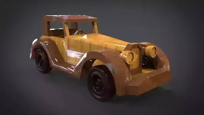 Toy car Low-poly 3D model