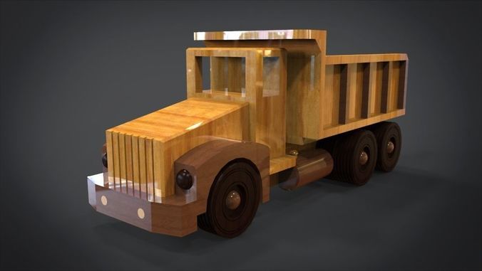 Toy Dump Truck Low-poly 3D model