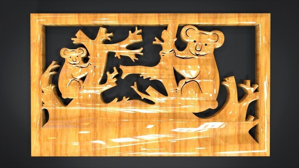 Ornament Koala Furniture 3D print model_1